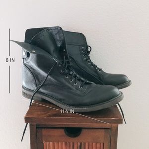 Lucky Brand Fold-over Leather Combat Boots